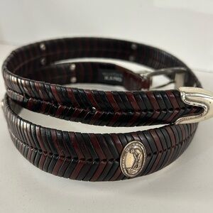 Onyx by Brighton leather Belt size 38 golfing detail